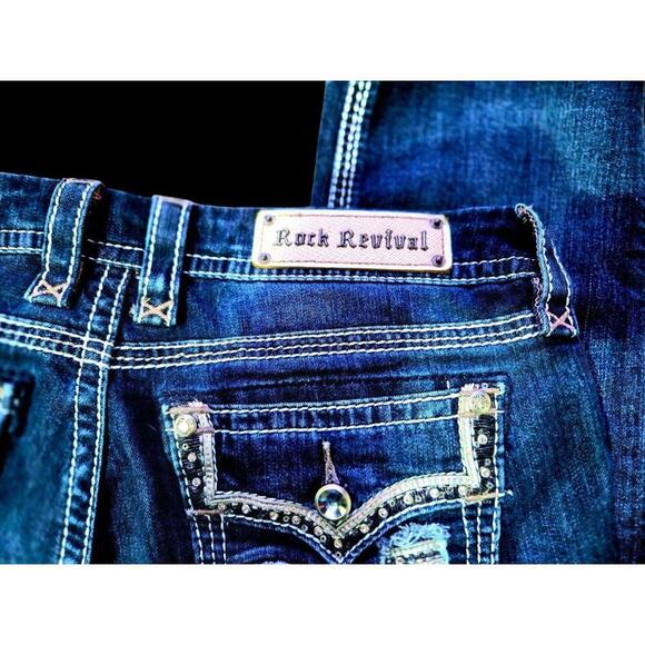 Medium Wash Rock Revival "Iselin" Easy Ankle Skinny 30" X 29" Like New- No Flaws - Picture 9 of 9